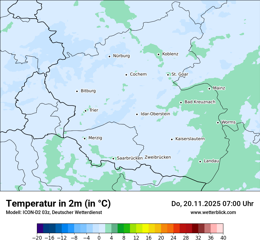 Modellkarten Temperatur