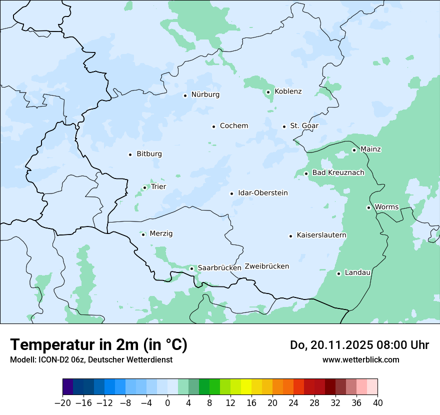 Modellkarten Temperatur