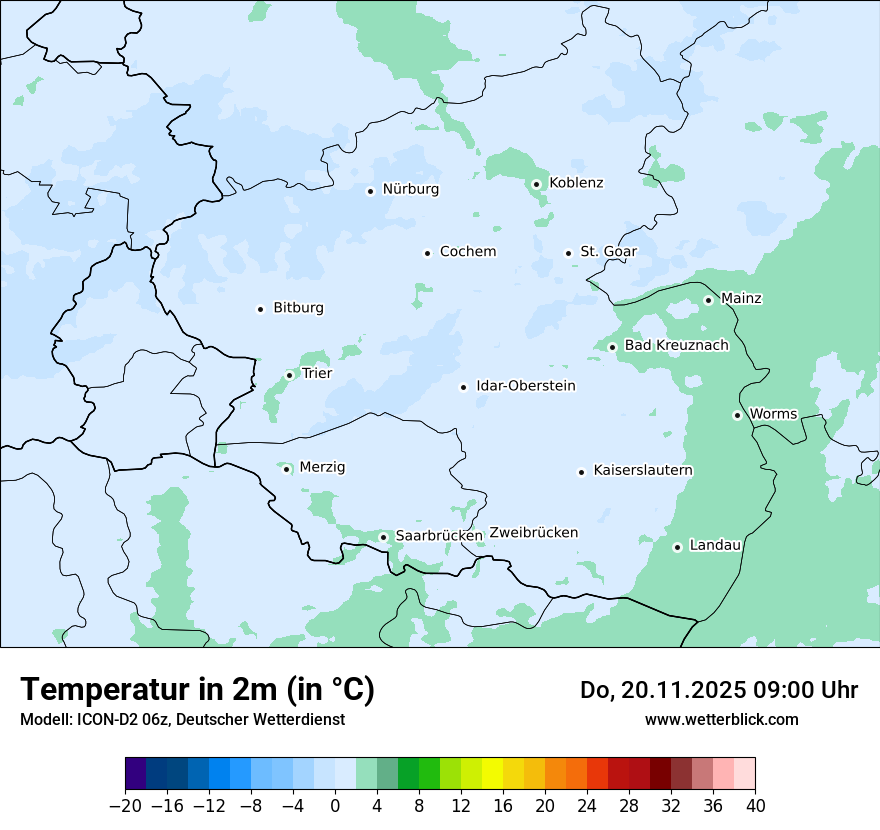 Modellkarten Temperatur