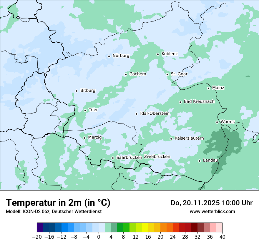 Modellkarten Temperatur