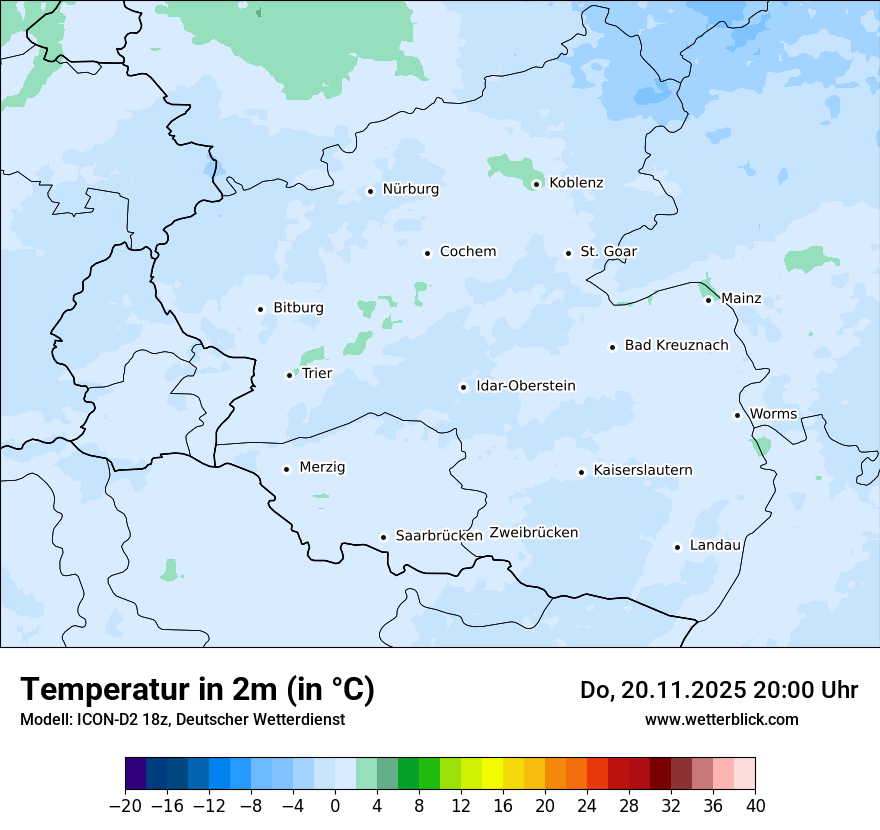 Modellkarten Temperatur