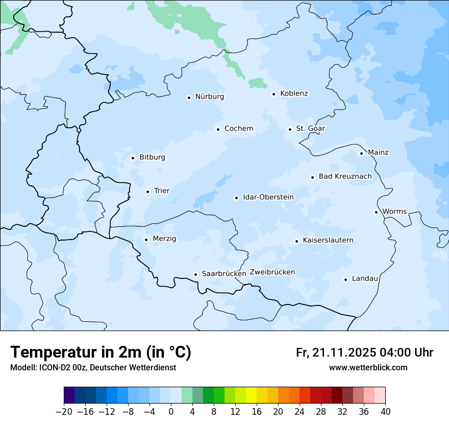 Modellkarten Temperatur