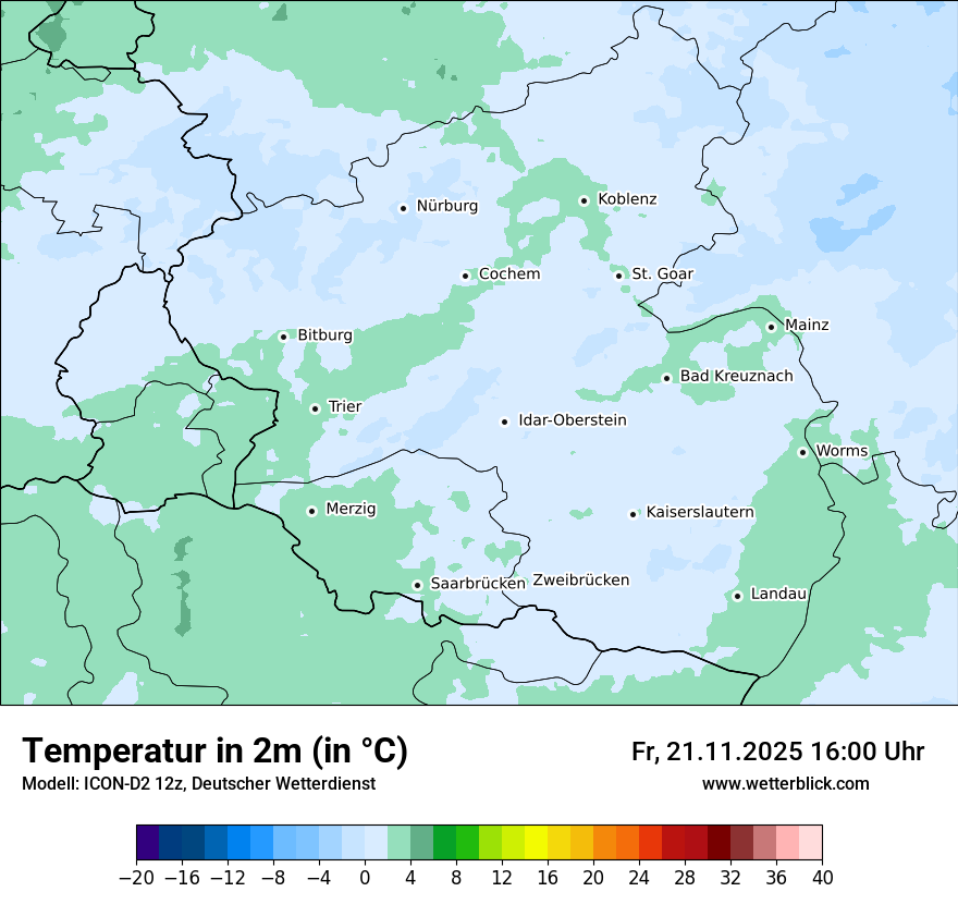 Modellkarten Temperatur