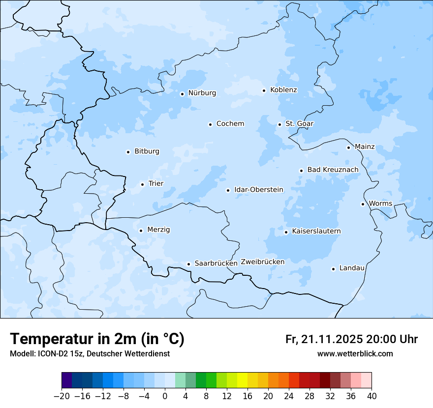 Modellkarten Temperatur