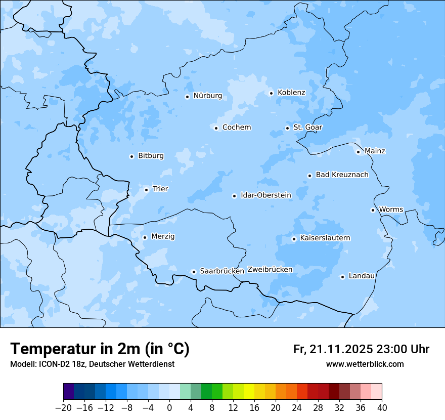 Modellkarten Temperatur