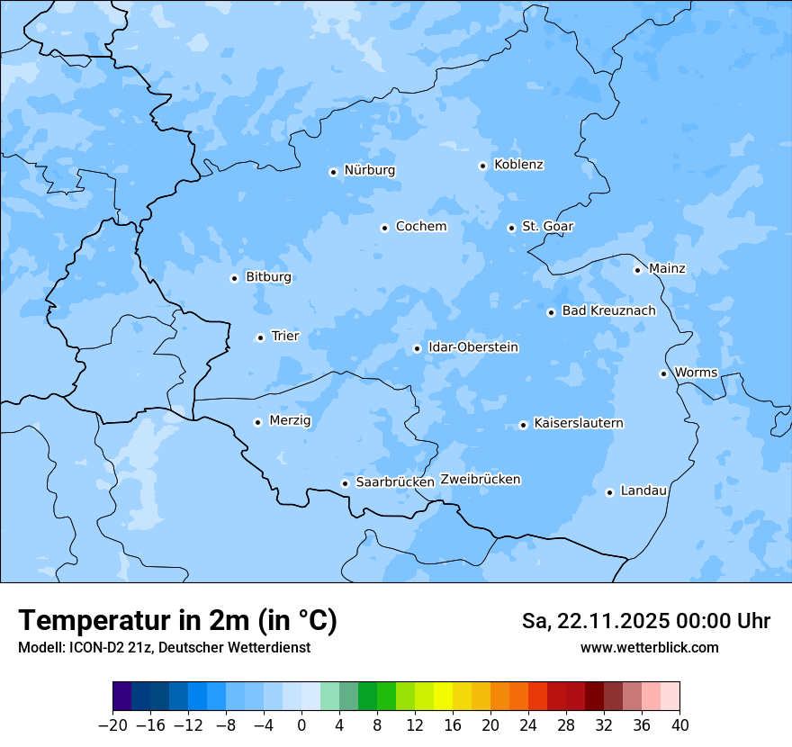 Modellkarten Temperatur