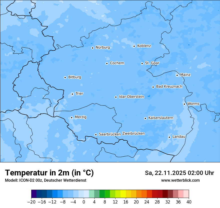 Modellkarten Temperatur