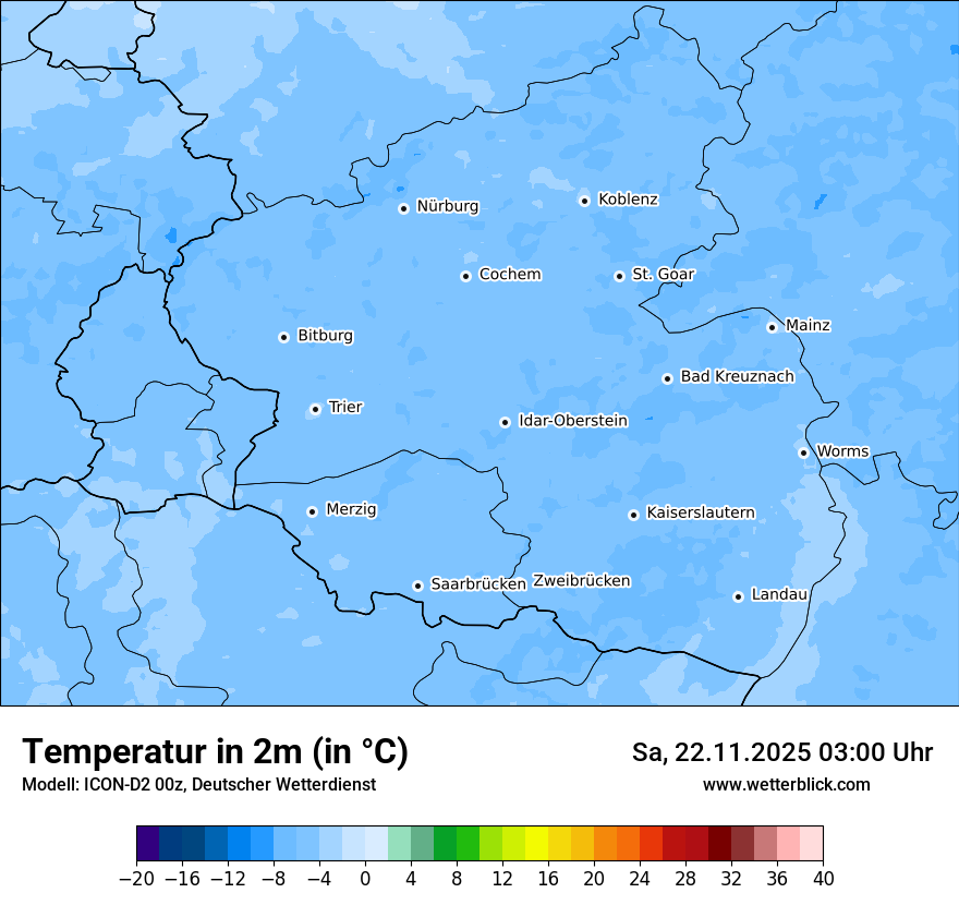 Modellkarten Temperatur