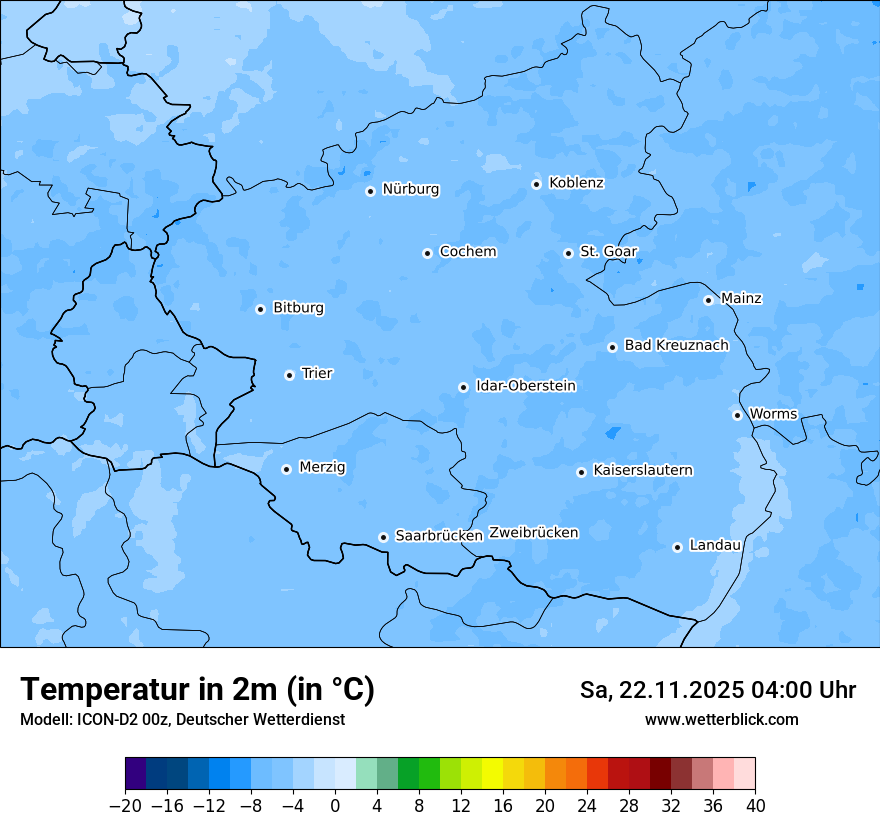 Modellkarten Temperatur
