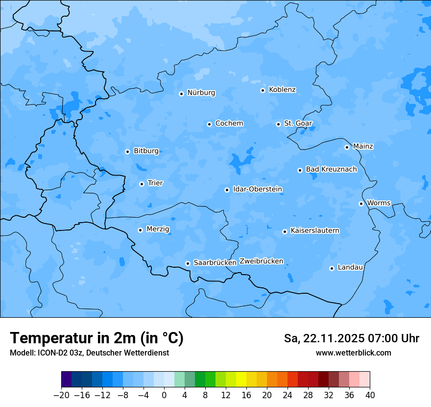 Modellkarten Temperatur