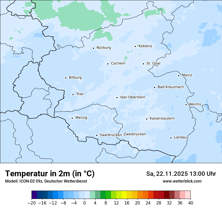 Modellkarten Temperatur