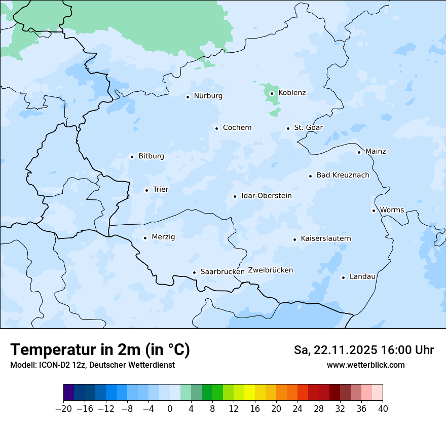 Modellkarten Temperatur