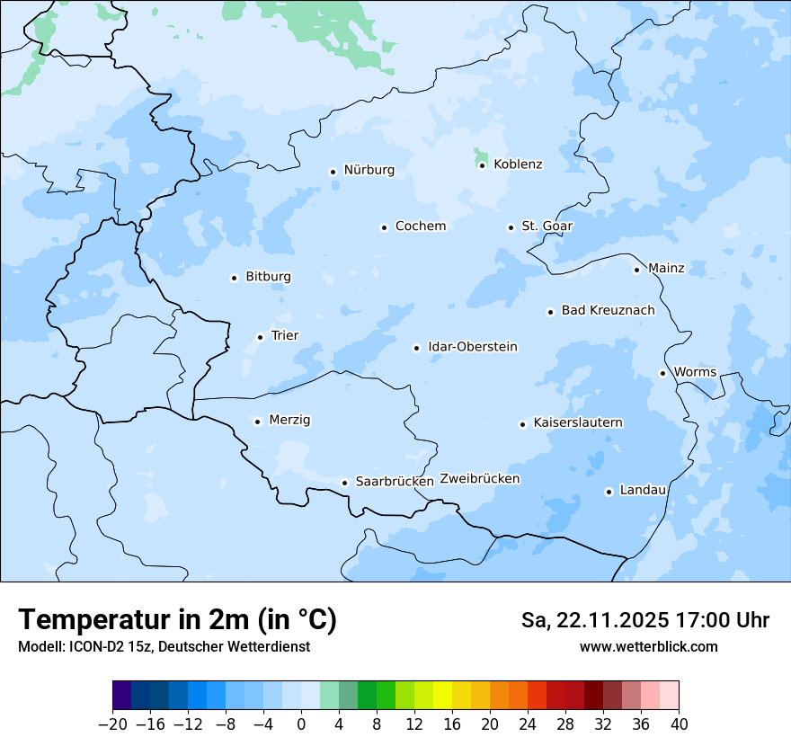 Modellkarten Temperatur