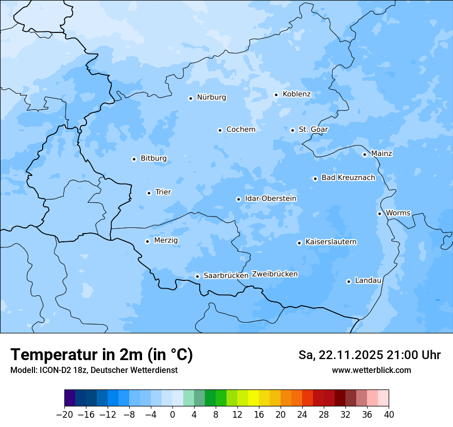 Modellkarten Temperatur
