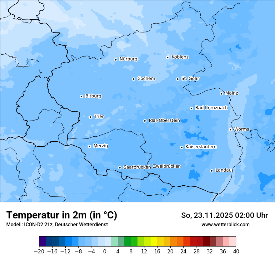 Modellkarten Temperatur