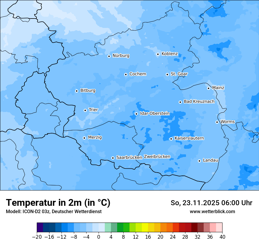 Modellkarten Temperatur