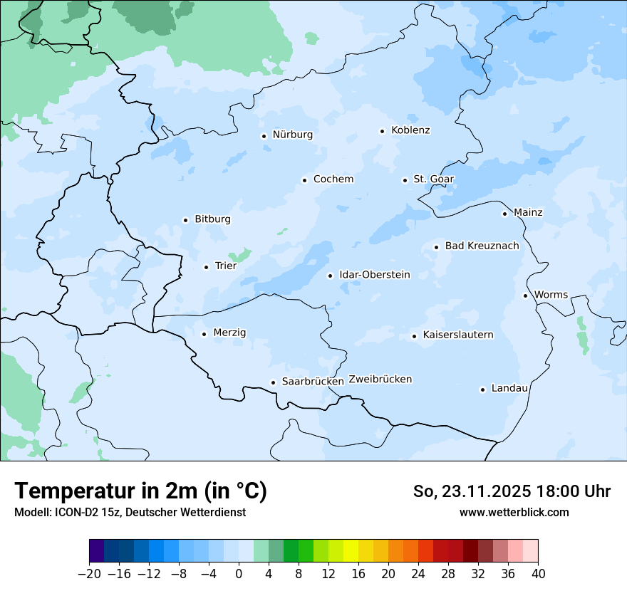 Modellkarten Temperatur