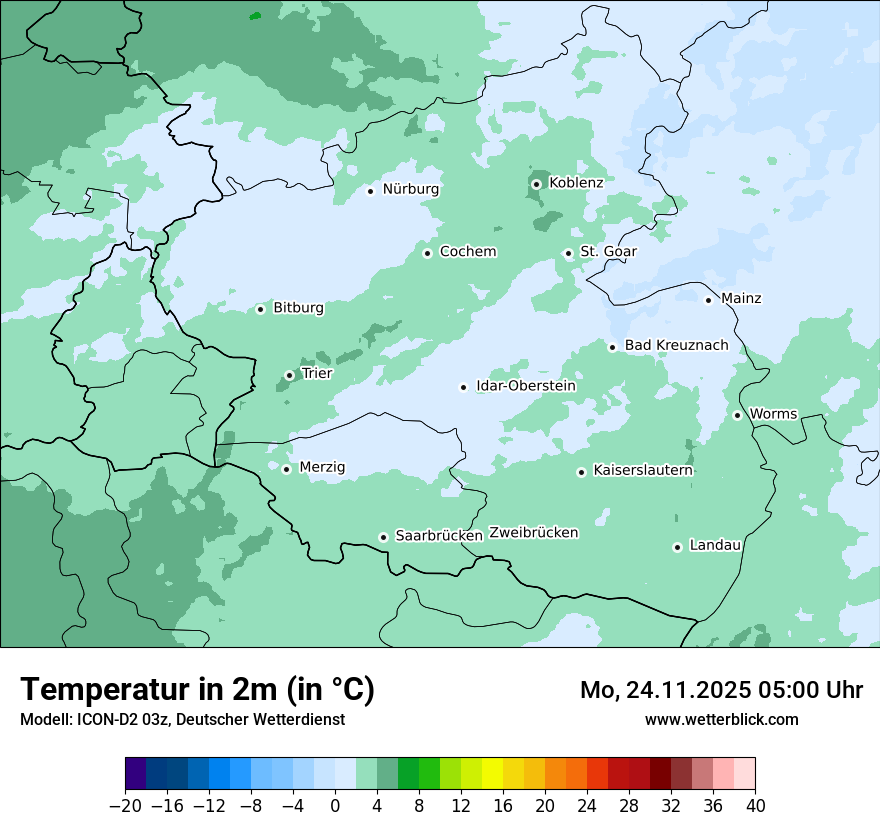 Modellkarten Temperatur