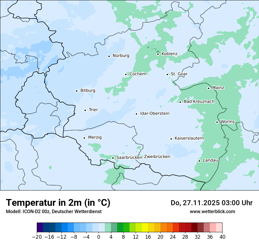 Modellkarten Temperatur