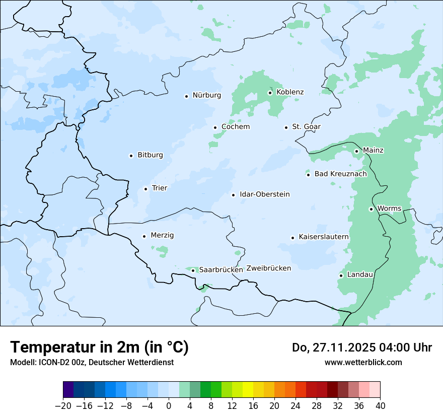 Modellkarten Temperatur