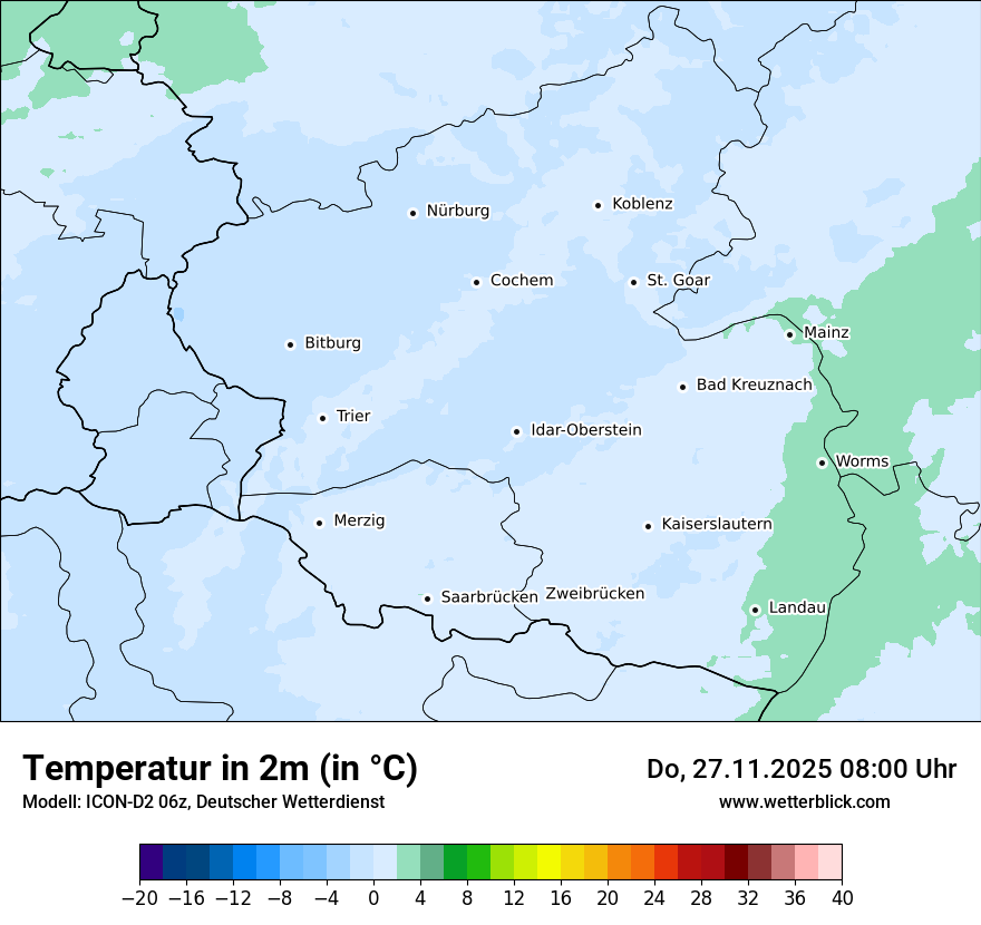 Modellkarten Temperatur