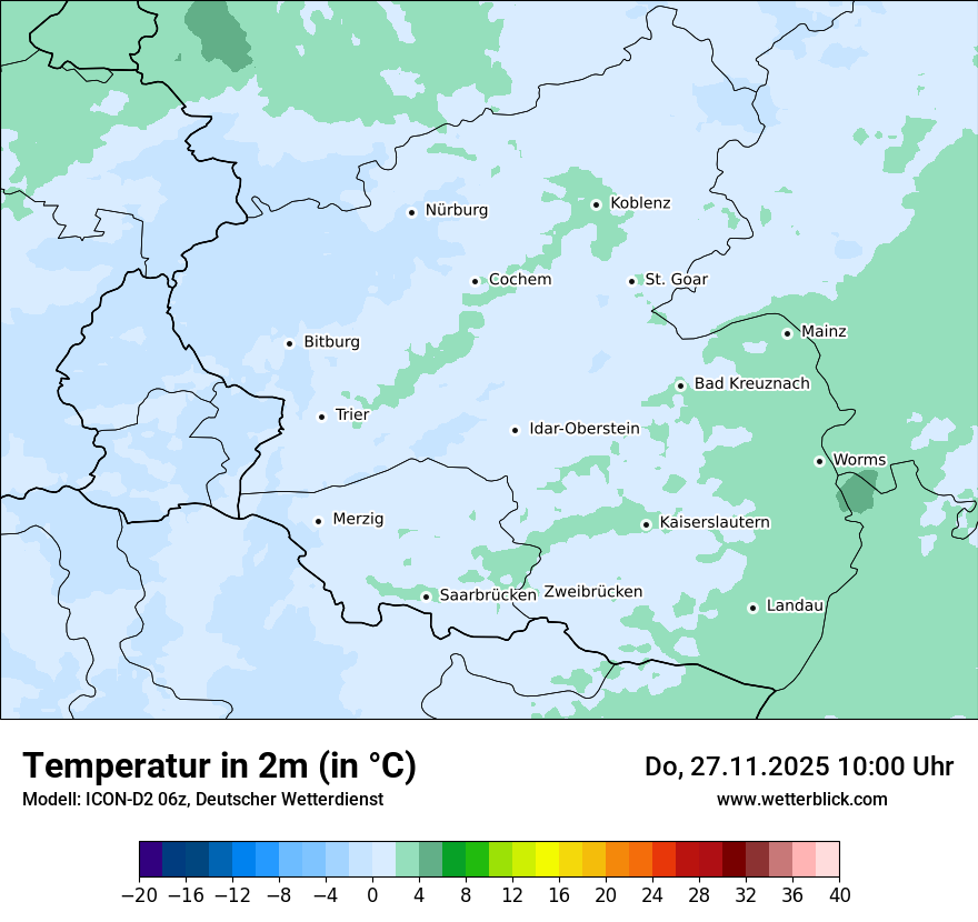 Modellkarten Temperatur