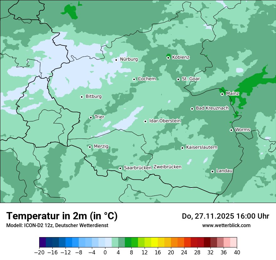 Modellkarten Temperatur