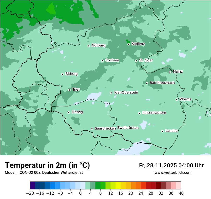 Modellkarten Temperatur