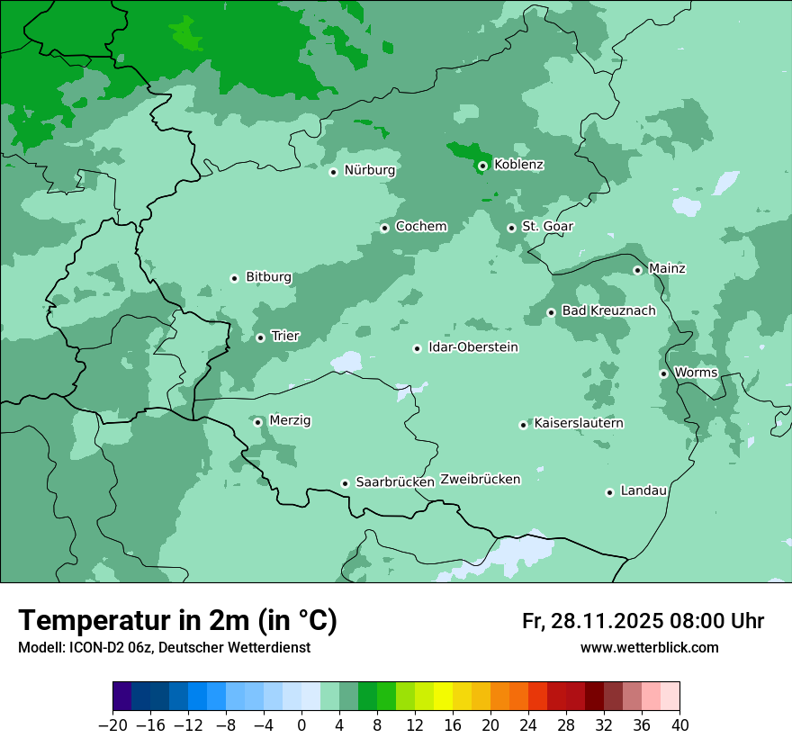 Modellkarten Temperatur