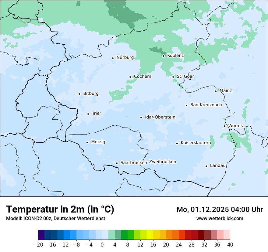 Modellkarten Temperatur