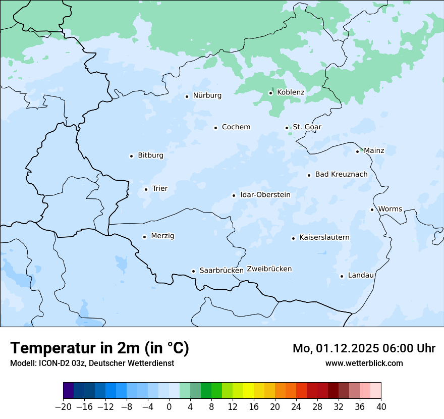 Modellkarten Temperatur