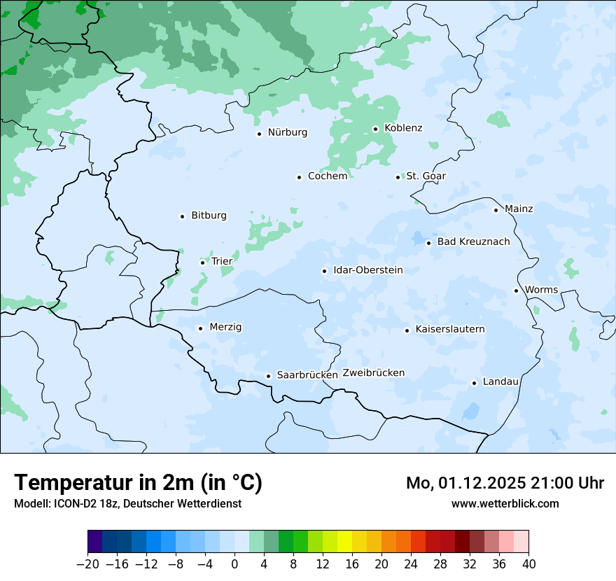 Modellkarten Temperatur