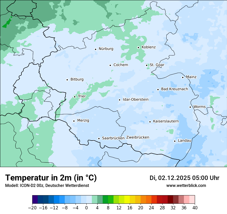 Modellkarten Temperatur