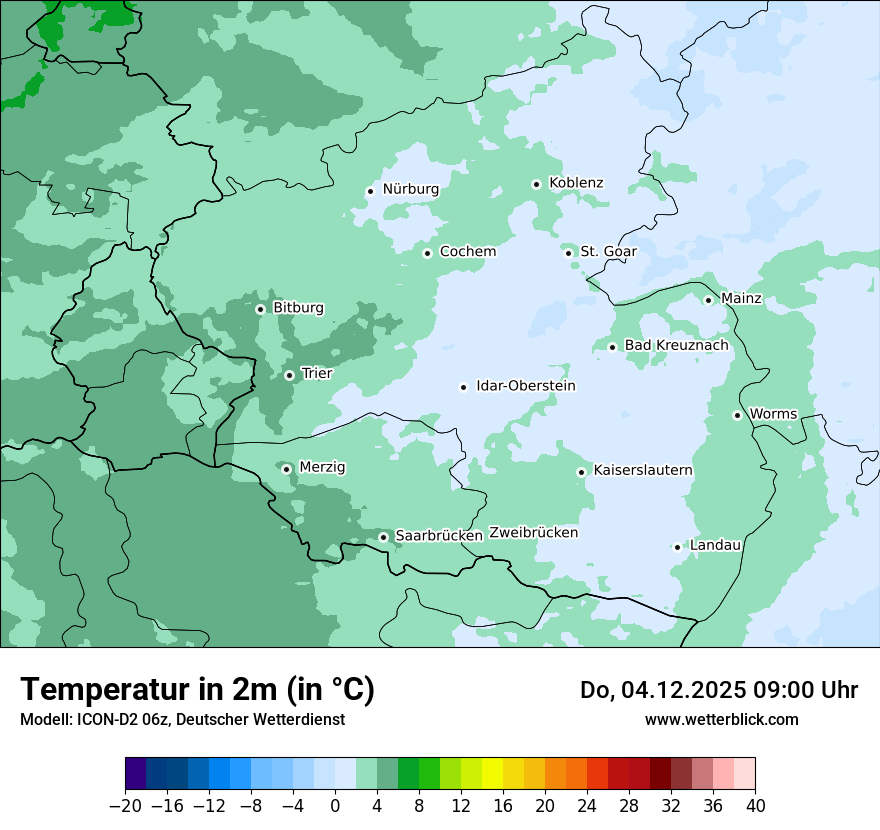 Modellkarten Temperatur