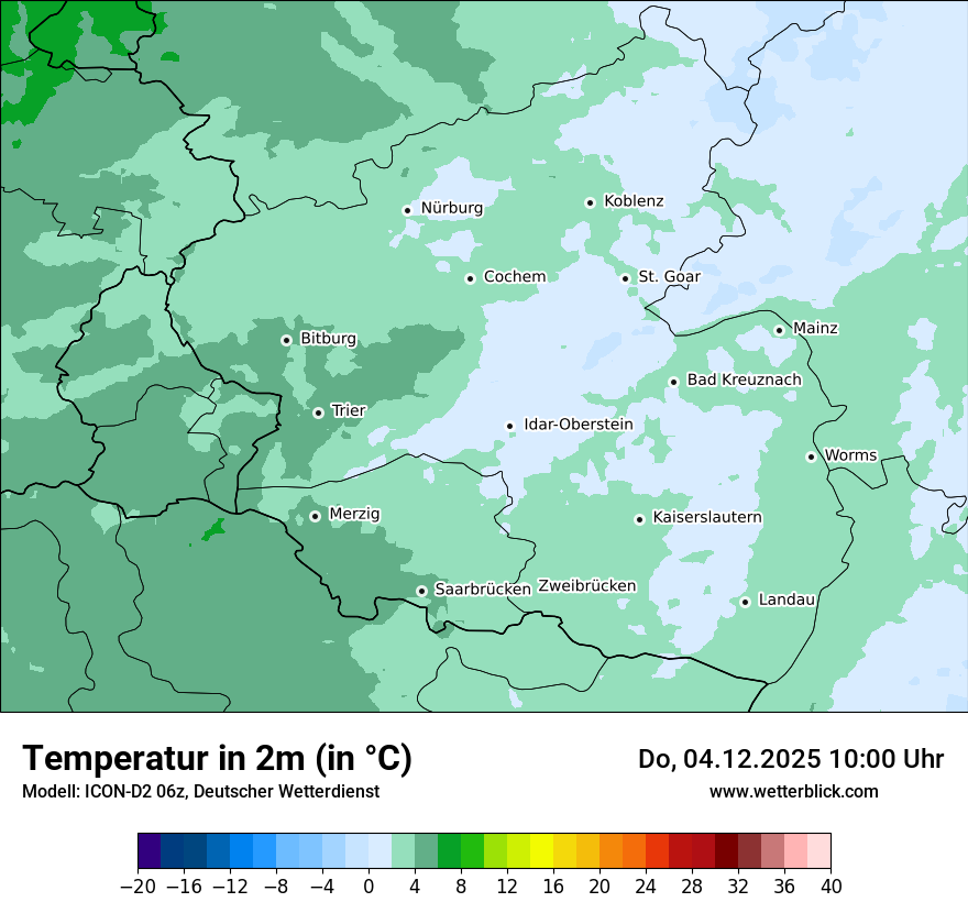 Modellkarten Temperatur