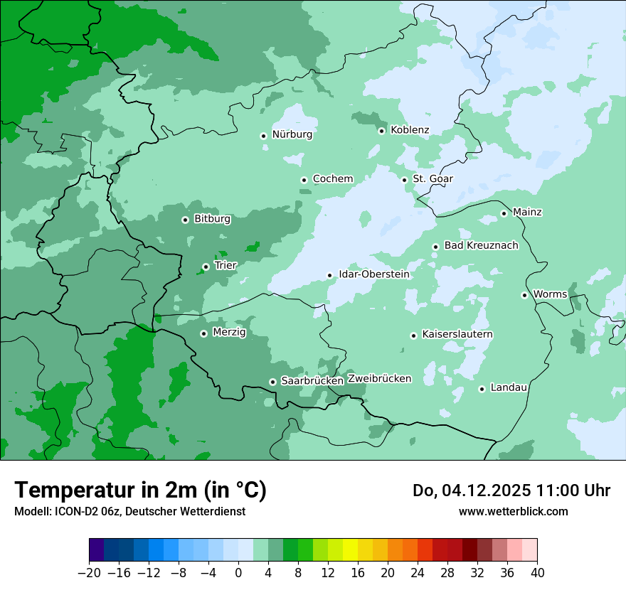 Modellkarten Temperatur