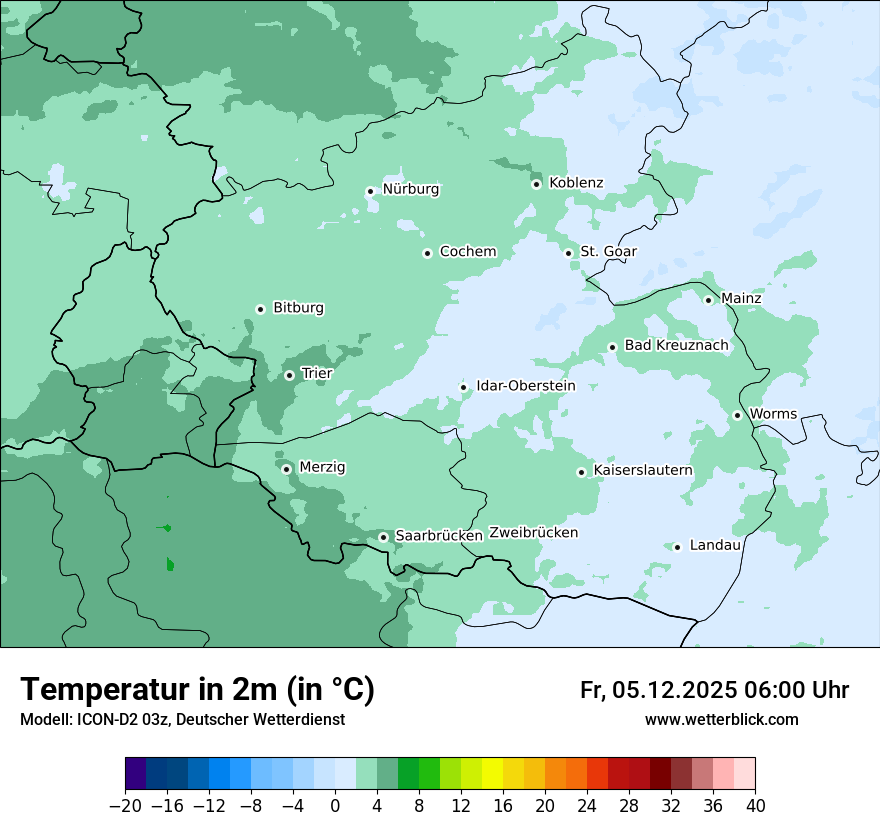 Modellkarten Temperatur
