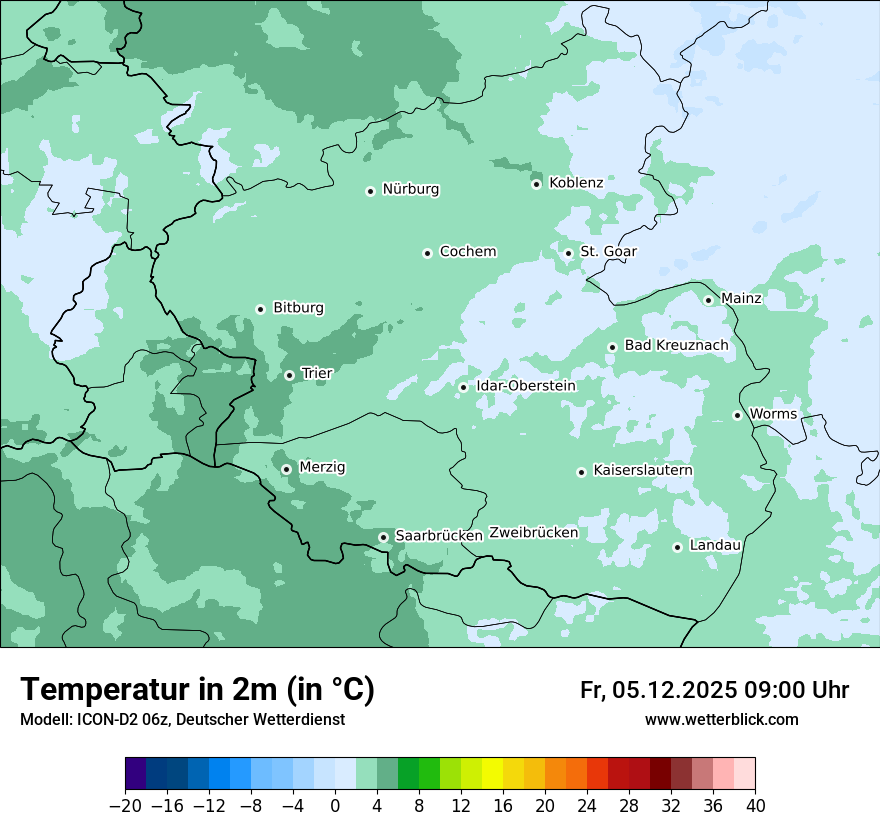Modellkarten Temperatur