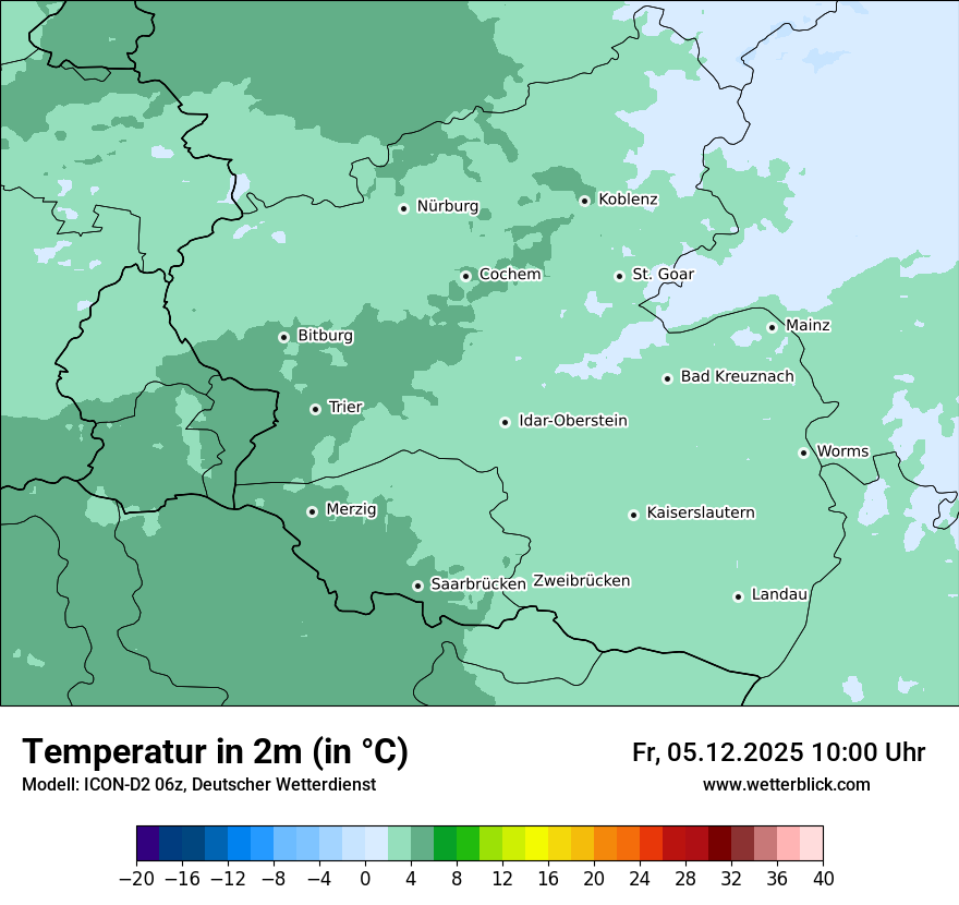 Modellkarten Temperatur