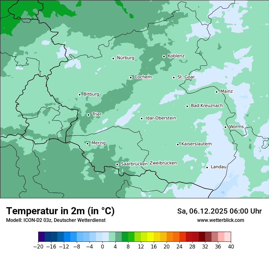 Modellkarten Temperatur