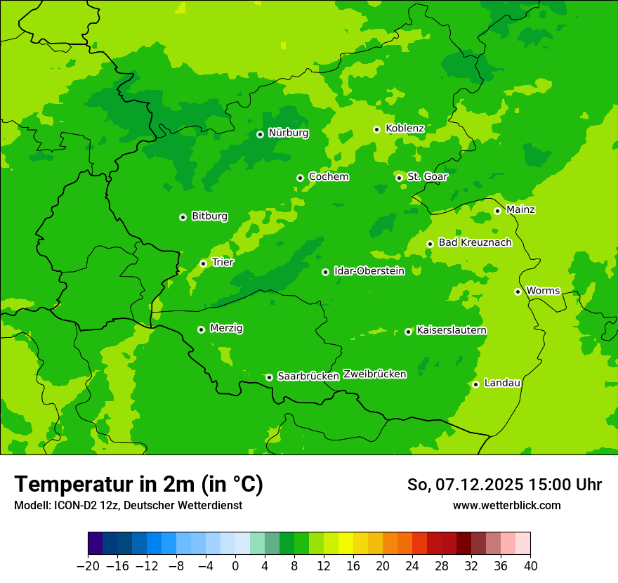 Modellkarten Temperatur