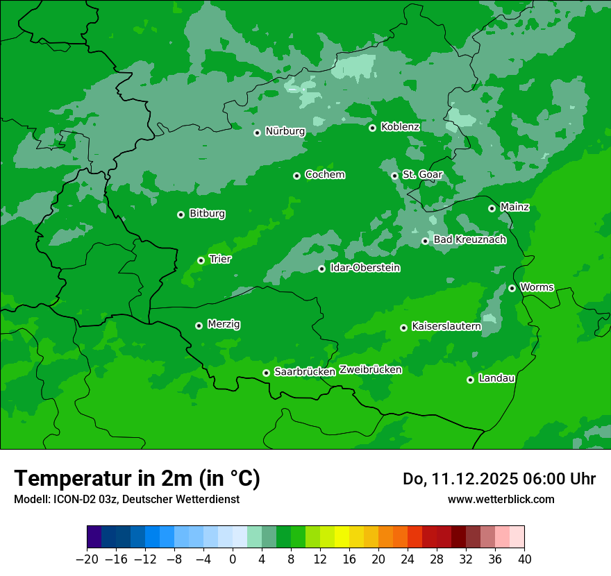 Modellkarten Temperatur