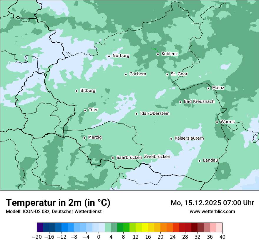 Modellkarten Temperatur