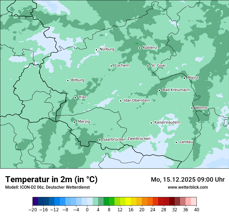 Modellkarten Temperatur