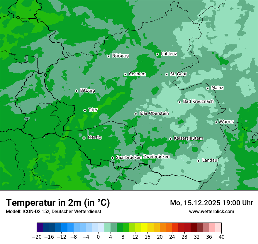 Modellkarten Temperatur