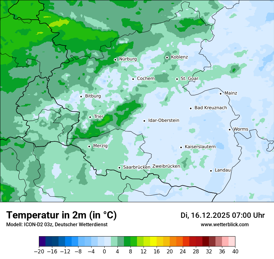 Modellkarten Temperatur