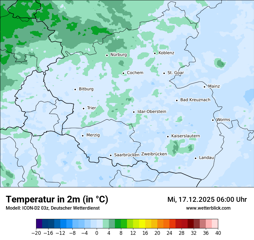 Modellkarten Temperatur