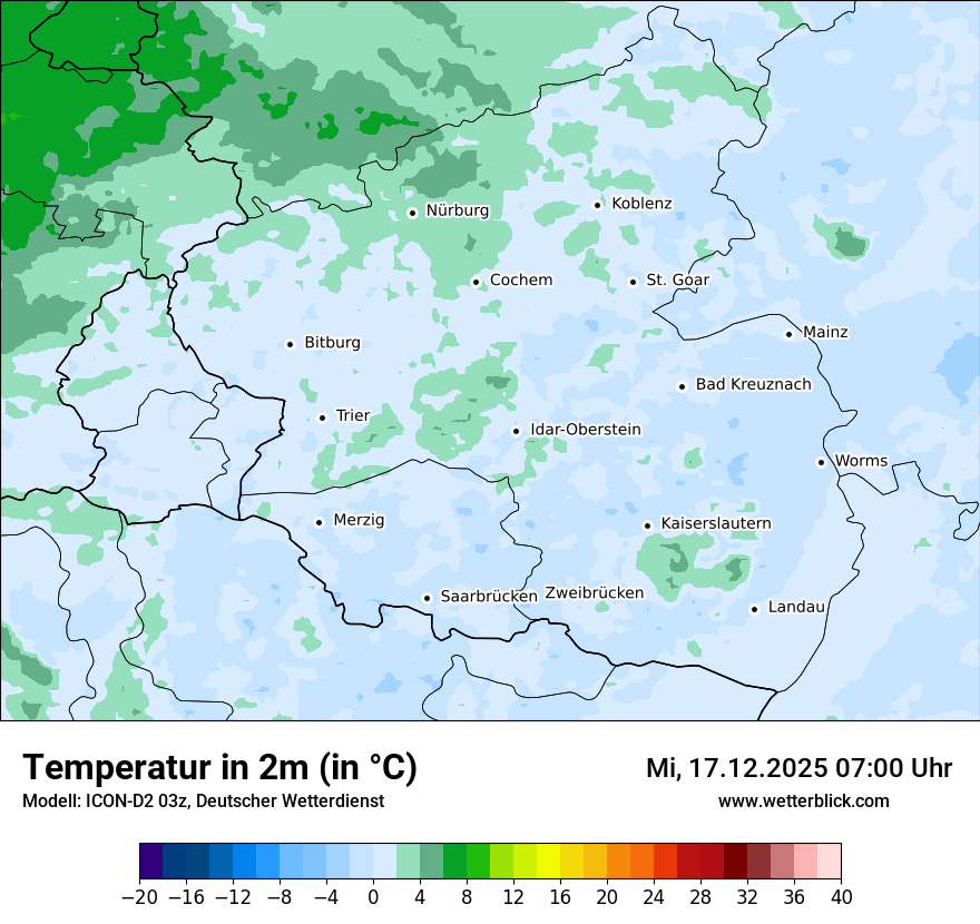 Modellkarten Temperatur