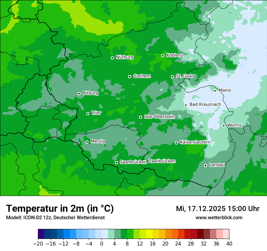 Modellkarten Temperatur