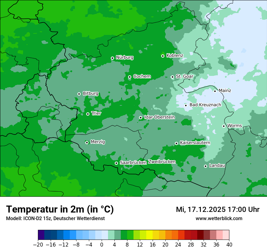 Modellkarten Temperatur